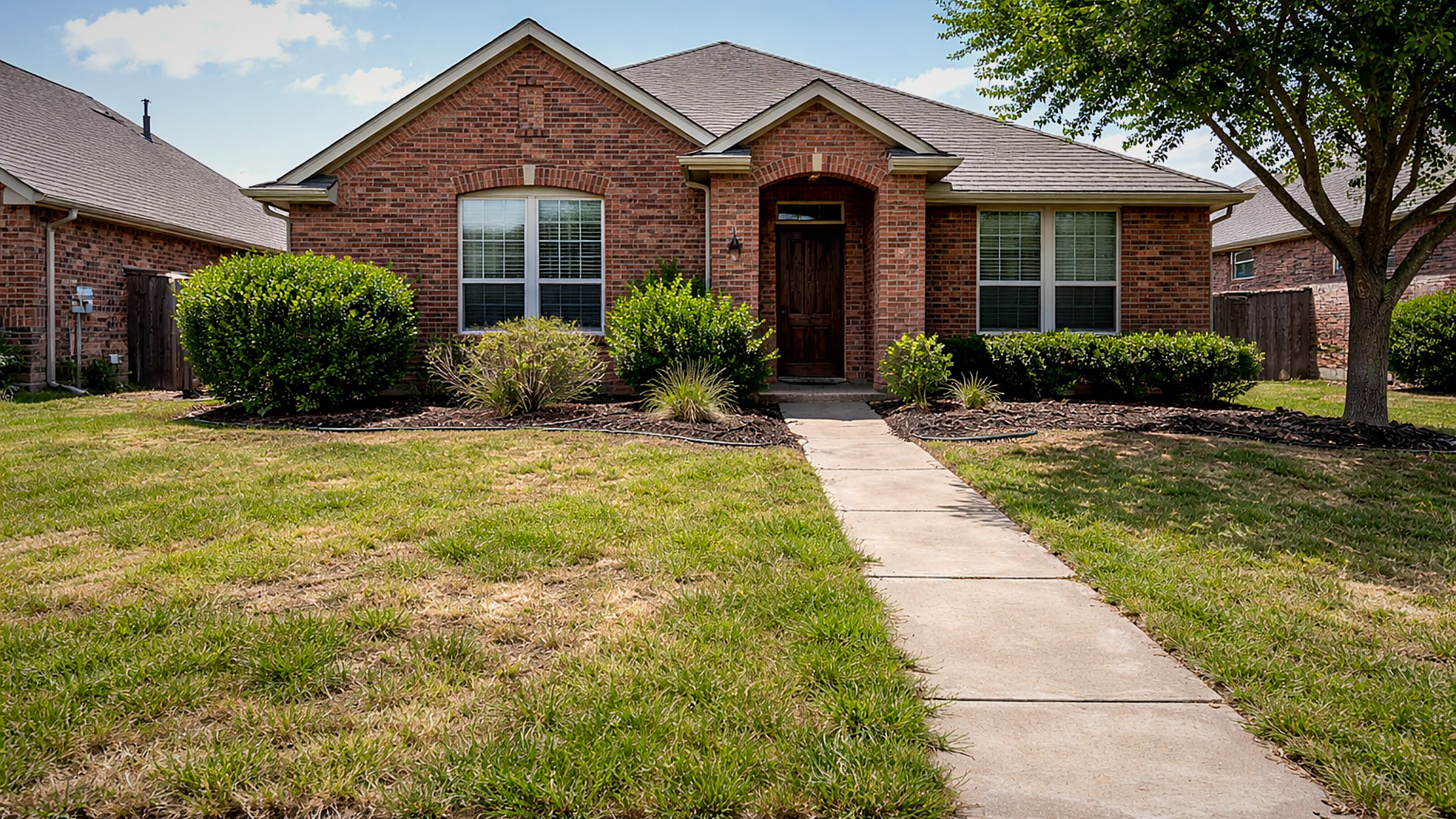 Project 02 before - sparse planting beds and minimal definition