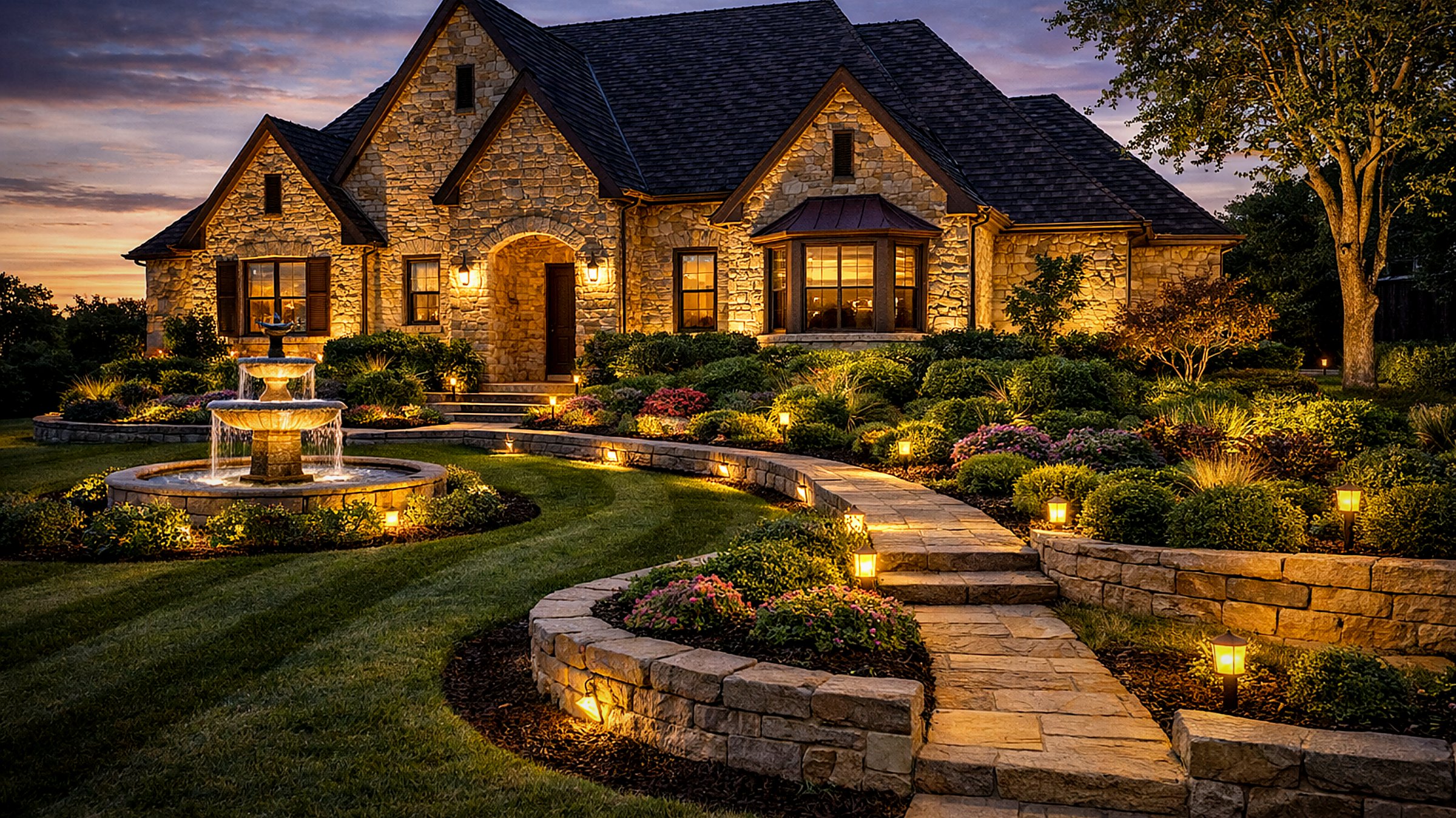 Project 03 after - elevated planting design with refined bed lines